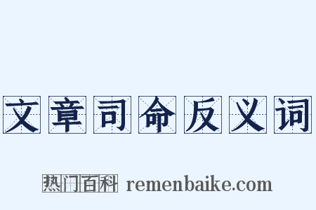 文章司命反义词是什么意思的图片